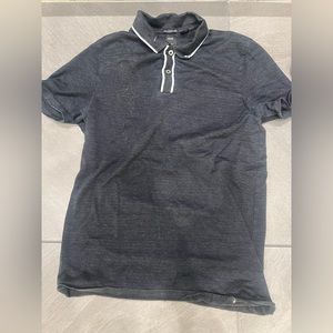 Hugo Boss Men’s black and white slim fit polo